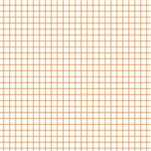 Orange fox grid on white