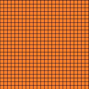 Orange with black fox grid