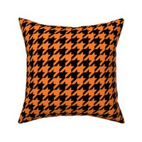 Black and orange fox houndstooth