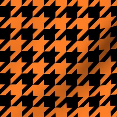 Black and orange fox houndstooth