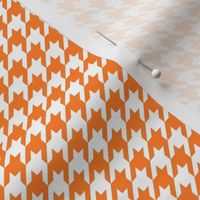 Orange and white fox houndstooth