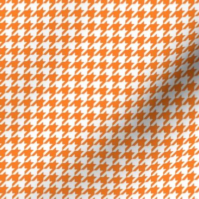 Orange and white fox houndstooth