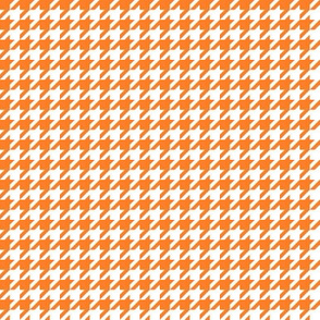 Orange and white fox houndstooth