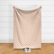 Orange fox polka dots on white