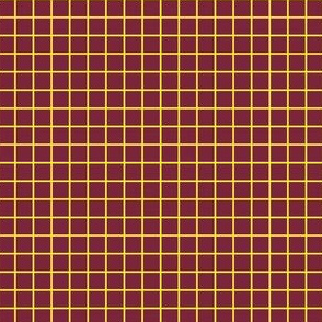 Maroon and yellow grid