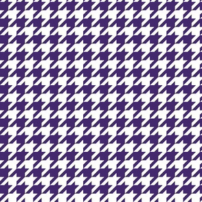 Purple and white houndstooth