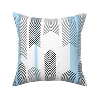 chevron stripe in sky blue