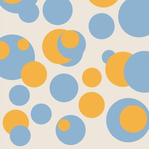 Blue and Orange Polka Dots