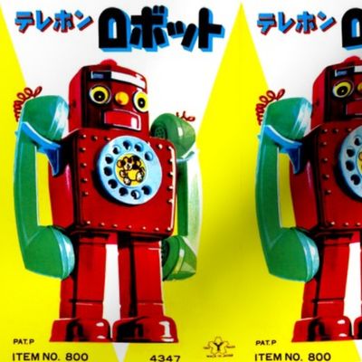 vintage retro kitsch telephone robots pop art science fiction sci fi toys futuristic advertisements advert ads commercials banners posters comics