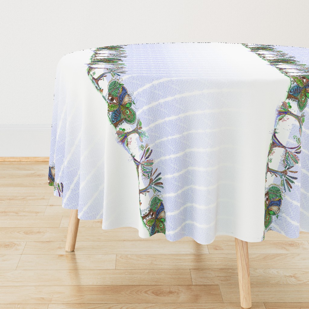 Wiccked Trees border print - resized to Linen-Cotton canvas FQ.