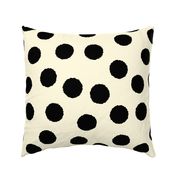 Rough Black and Cream PolkaDot