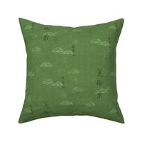 Green Japanese design with Kanji