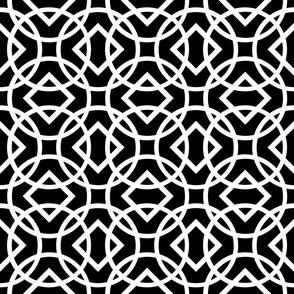 Knot Lattice - Black and White