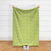daisy dots on lime green