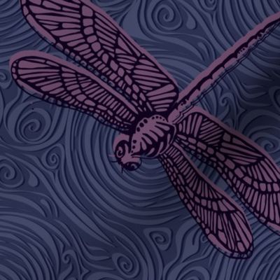 Dragonfly damselfly dragonfly - purple