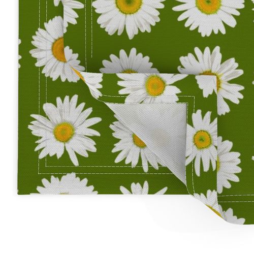 daisy dots on grass green