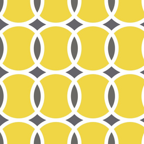 yellow tennis ball geometric