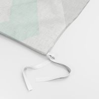 Bold Chevron in in Mint and Cashmere Linen
