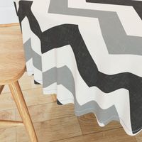 Bold Chevron in Carbon and Black Linen