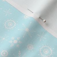 snowflakes small white on blue