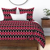 Black & Red Lace Chevrons