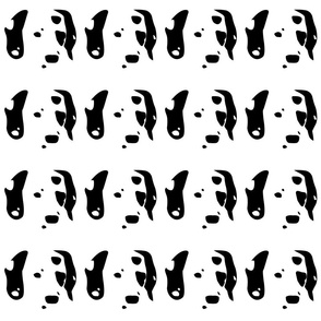 dog dalmatian small in a row