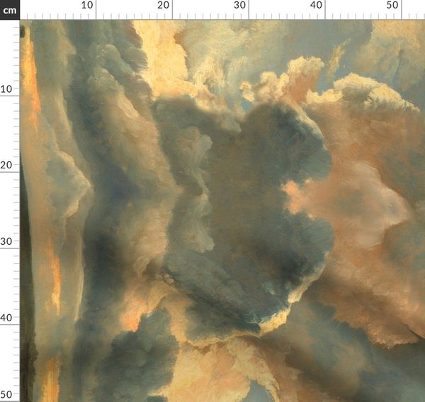 Painting Study Of Clouds With A Sunset Spoonflower