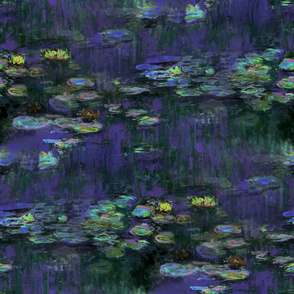 Claude Monet ~ Waterlilies ~ At Night ~ Large