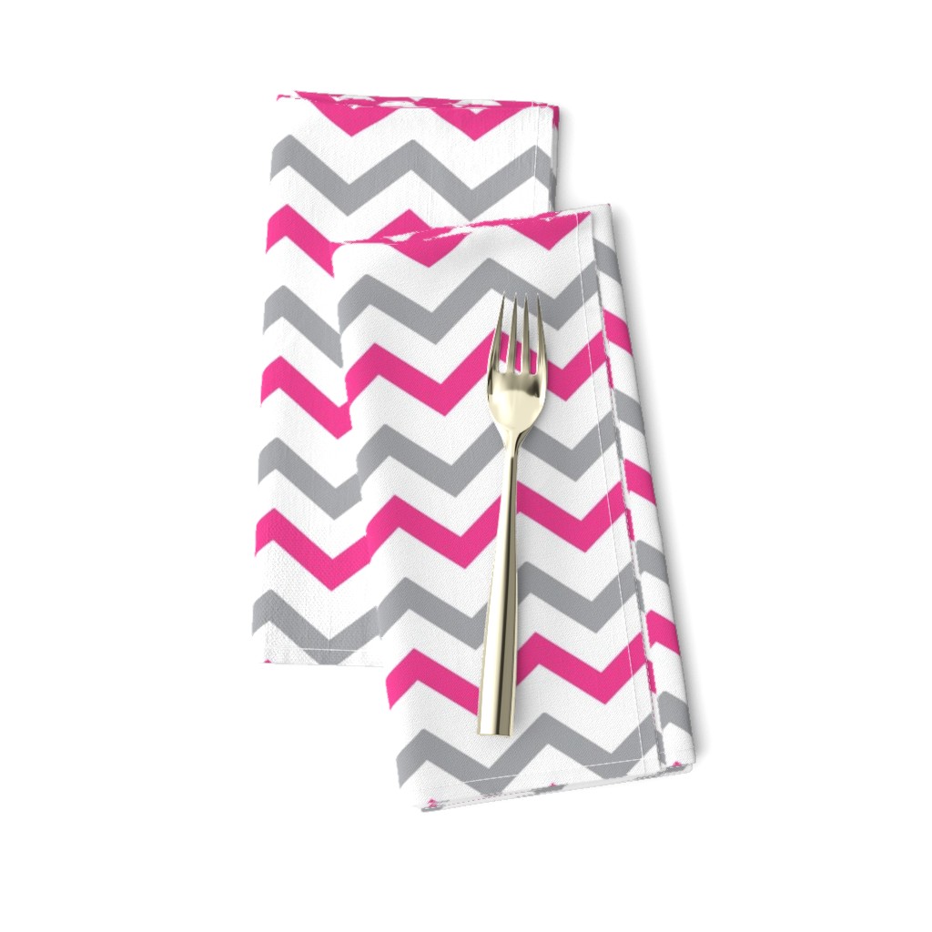 Pink & Gray Chevron