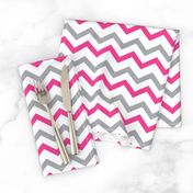 Pink & Gray Chevron