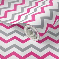 Pink & Gray Chevron