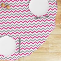 Pink & Gray Chevron