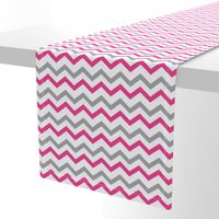 Pink & Gray Chevron