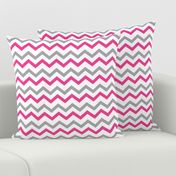 Pink & Gray Chevron