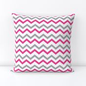 Pink & Gray Chevron