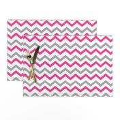 Pink & Gray Chevron