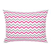 Pink & Gray Chevron