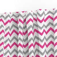 Pink & Gray Chevron