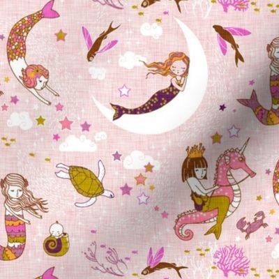 Mermaid Lullaby SMALL (Rose Linen)