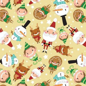 Christmas Crew - Yellow - Scattered - Large