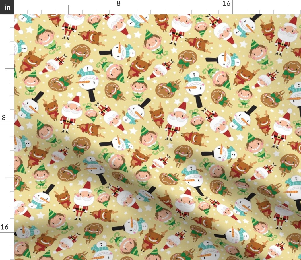 Christmas Crew - Yellow - Scattered - Large