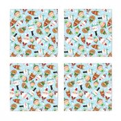 Christmas Crew - Blue - Scattered - Large