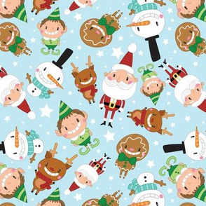 Christmas Crew - Blue - Scattered - Large