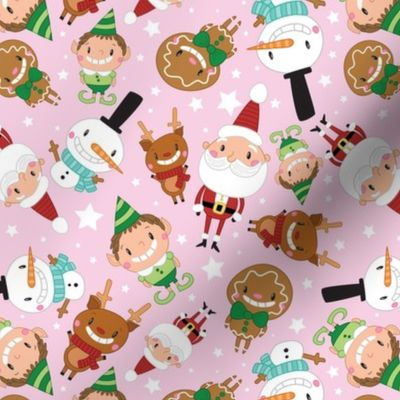 Christmas Crew - Pink - Scattered - Large