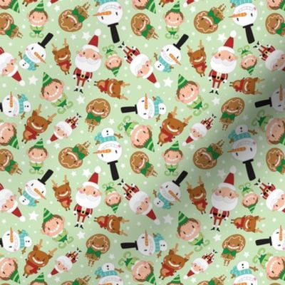 Christmas Crew - Green - Scattered - Small