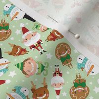 Christmas Crew - Green - Scattered - Small