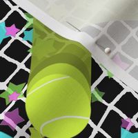 Retro Dayglo Tennis Stars Large