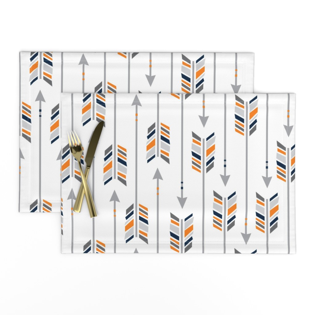 Large Arrows: Navy, Orange & Gray