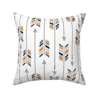 Large Arrows: Navy, Orange & Gray