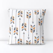 Large Arrows: Navy, Orange & Gray